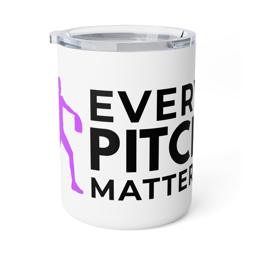 Every Pitch Matters 10oz Insulated Coffee Mug — Softball Coach Travel Tumbler