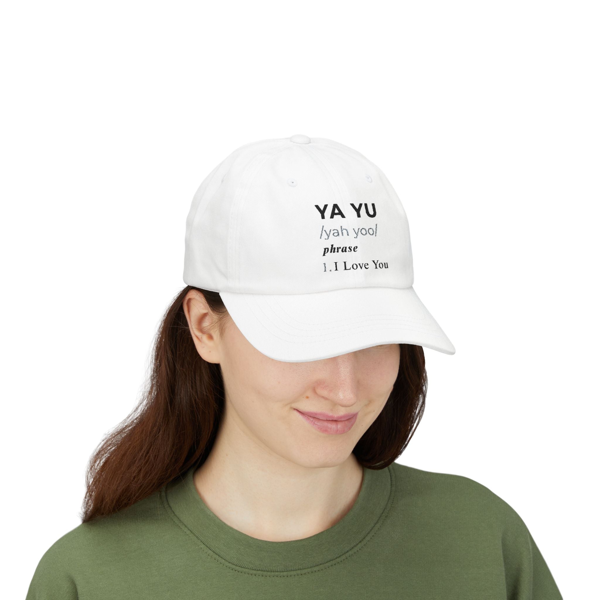 "YA YU / I Love You" Embroidered Definition Dad Cap