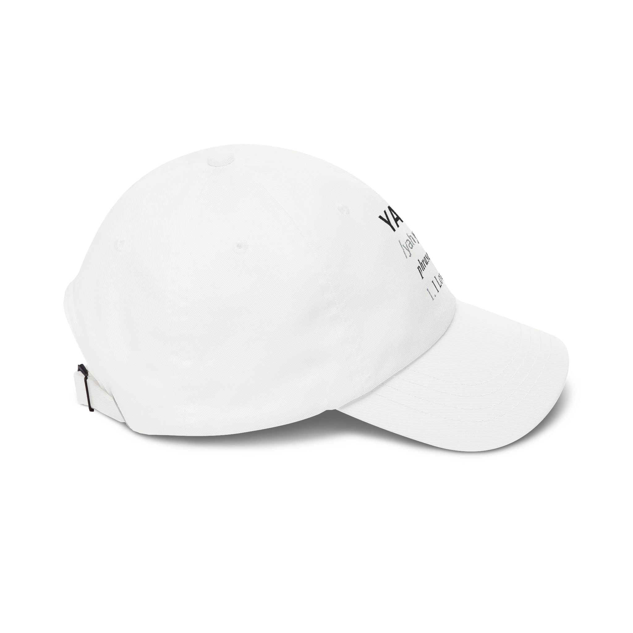 "YA YU / I Love You" Embroidered Definition Dad Cap