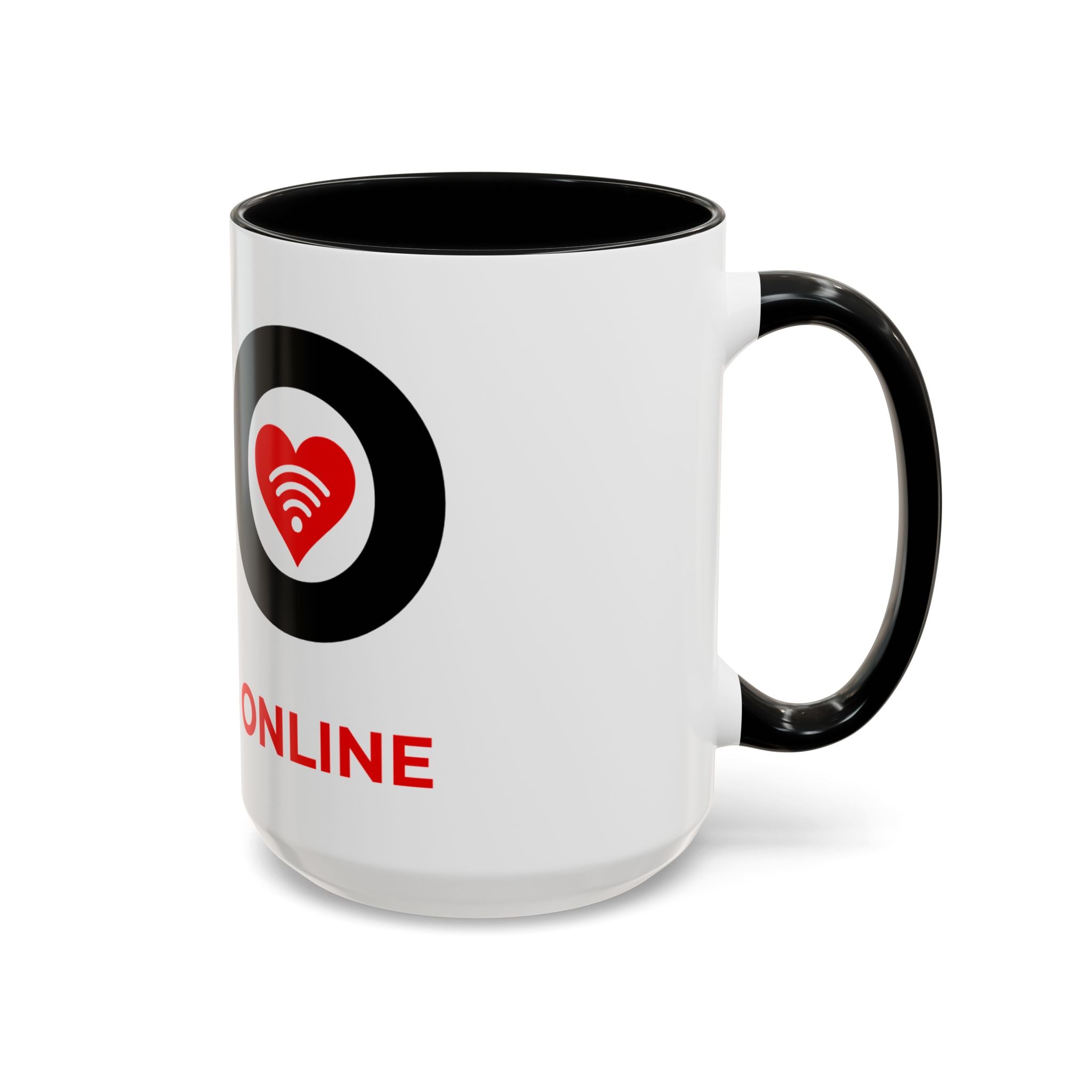 Miracles Online Accent Coffee Mug — "MO" Logo (15 Oz)