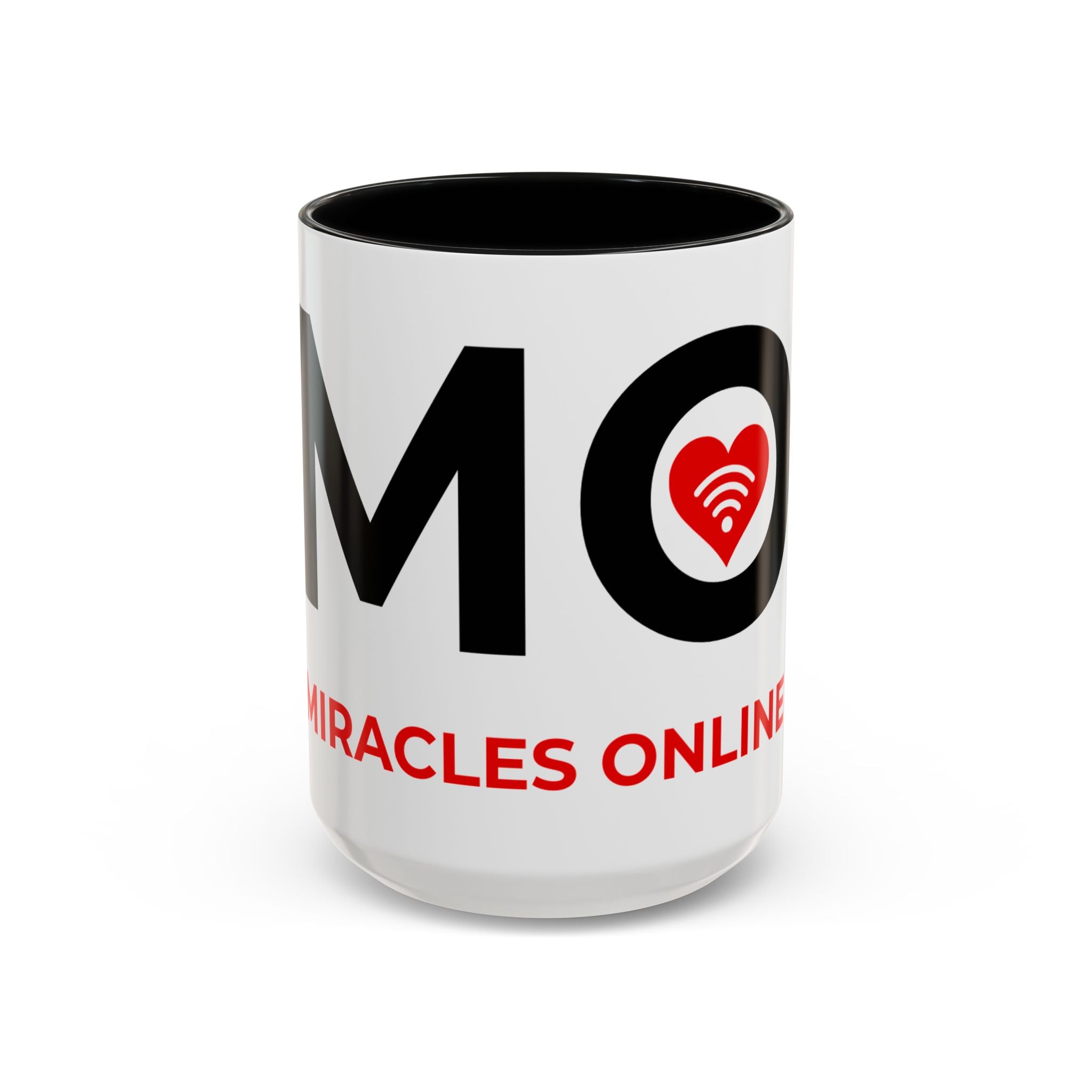 Miracles Online Accent Coffee Mug — "MO" Logo (15 Oz)