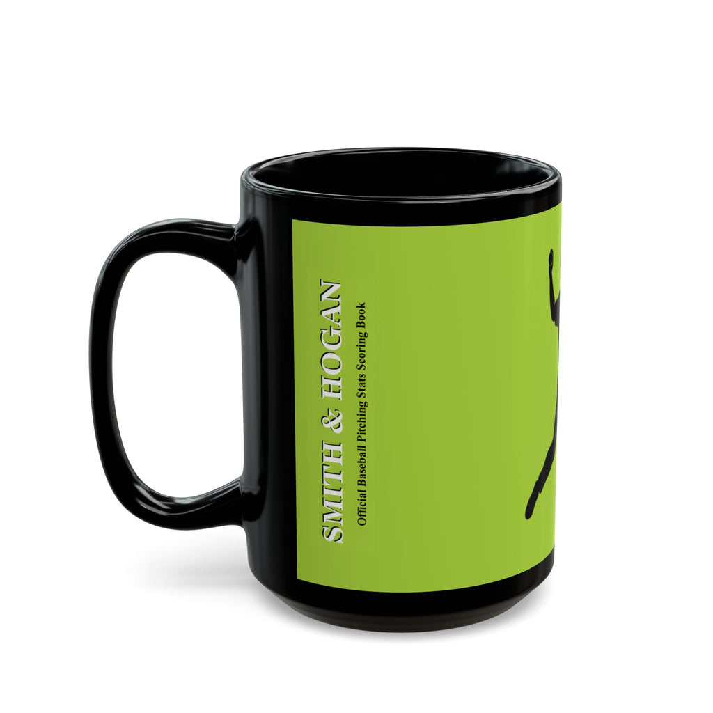Baseball Pitcher Silhouette Black Mug – 15oz
