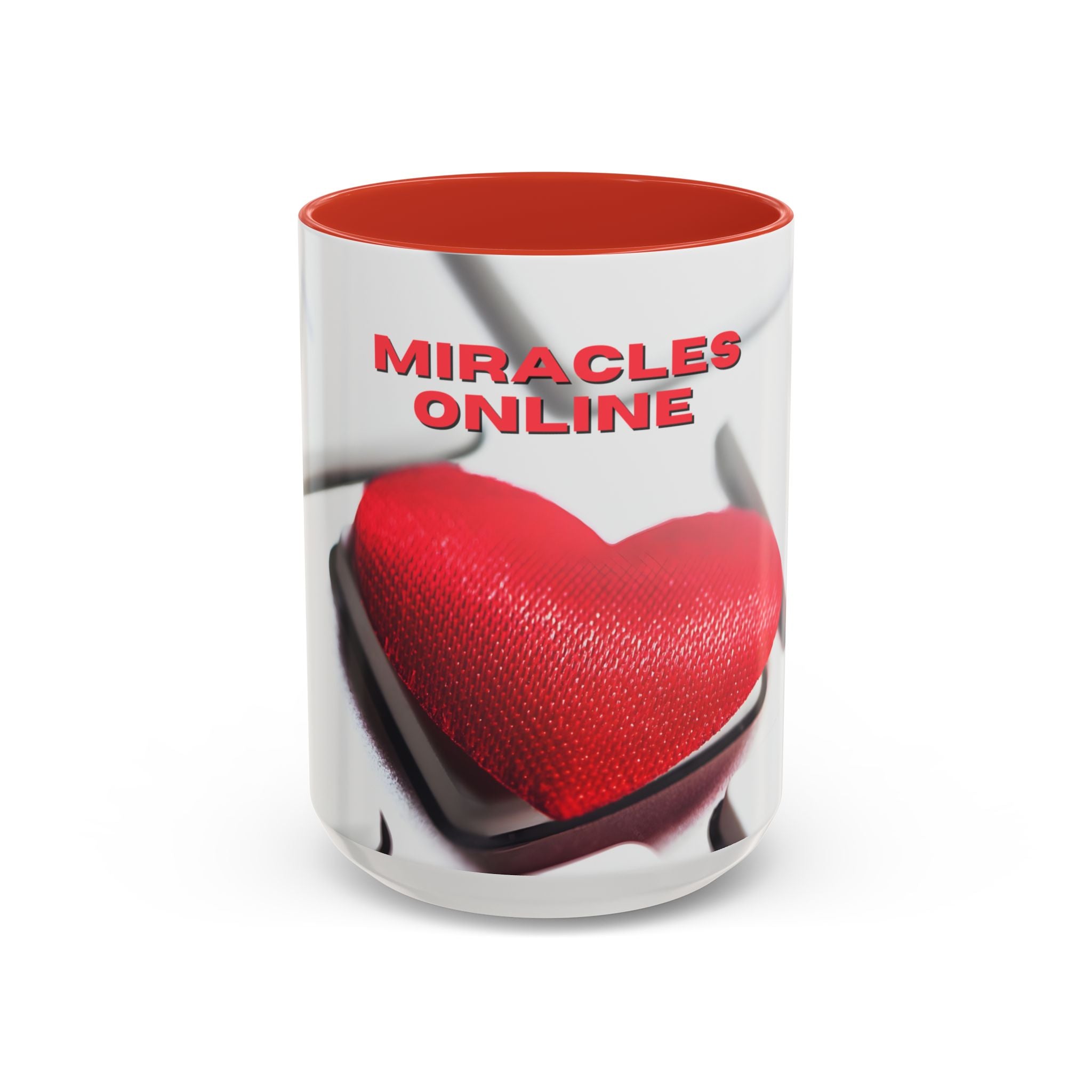 Miracles Online Book Cover Accent Coffee Mug —  (15 Oz)