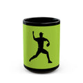 Baseball Pitcher Silhouette Black Mug – 15oz