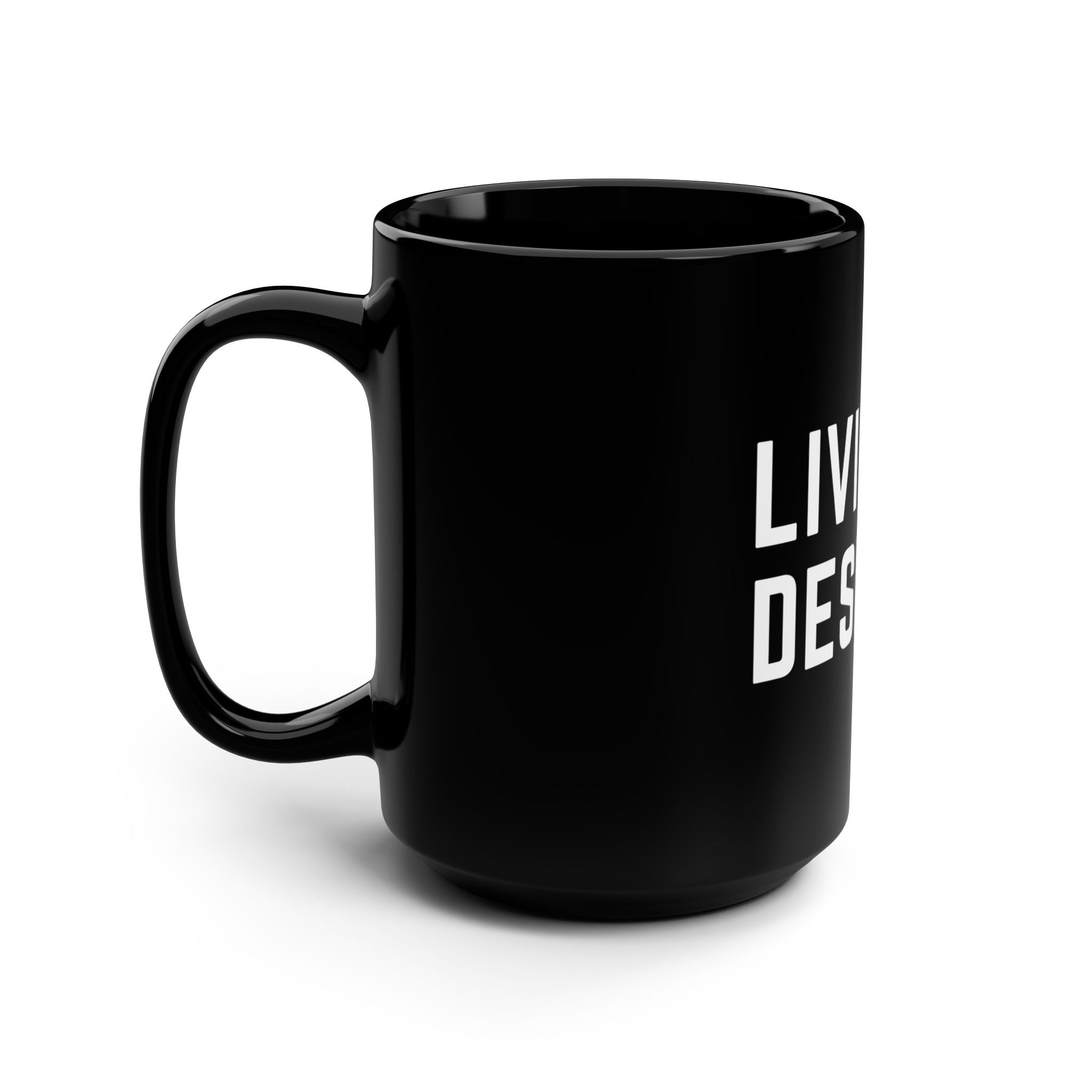 Living by Design Black 15oz Mug