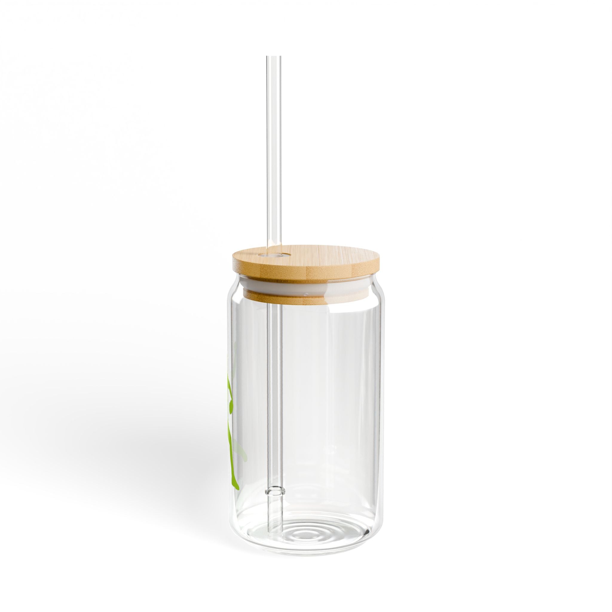 16oz Glass Sipper Reusable Straw Tumbler - Baseball Picher